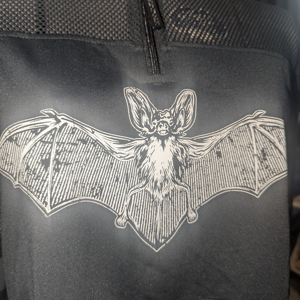SOLD Blackcraft Cult Black Mesh Fishnet Bat Hoodie - Picture 5 of 8